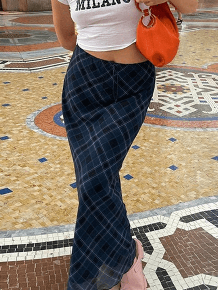 Vintage Checkered Maxi Skirt - AnotherChill