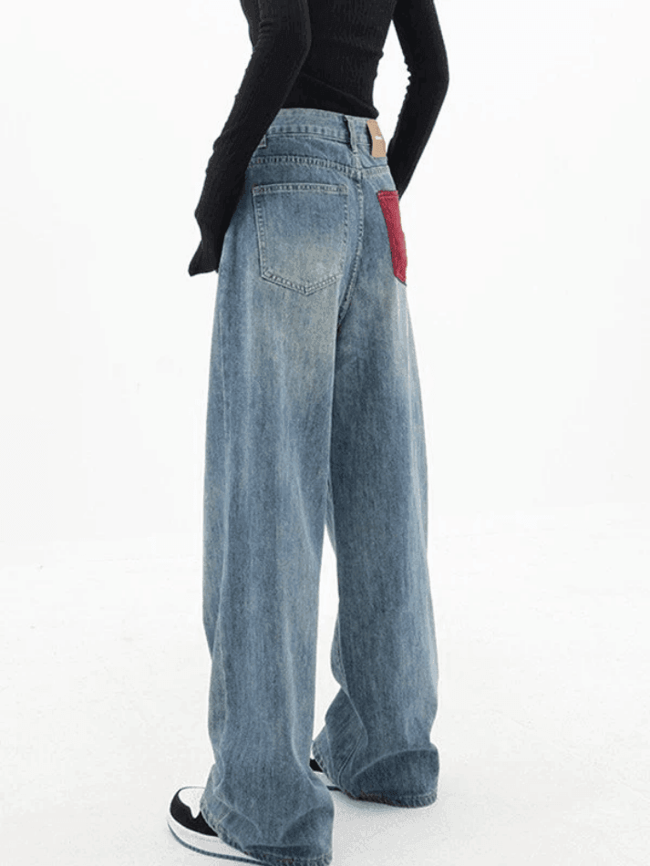 Vintage Contrast 90s Boyfriend Jeans - AnotherChill