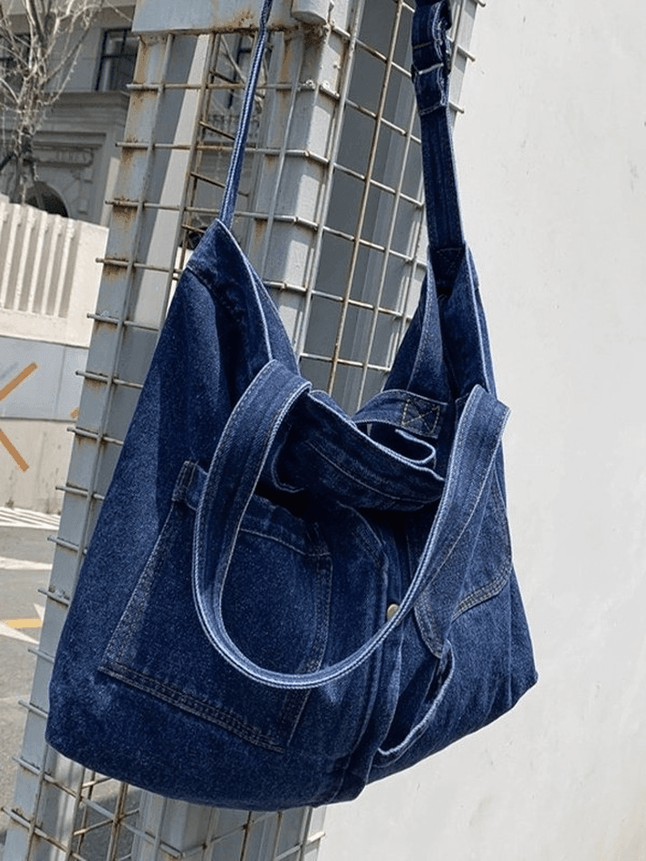 Vintage Denim Large Shopper Bag - AnotherChill