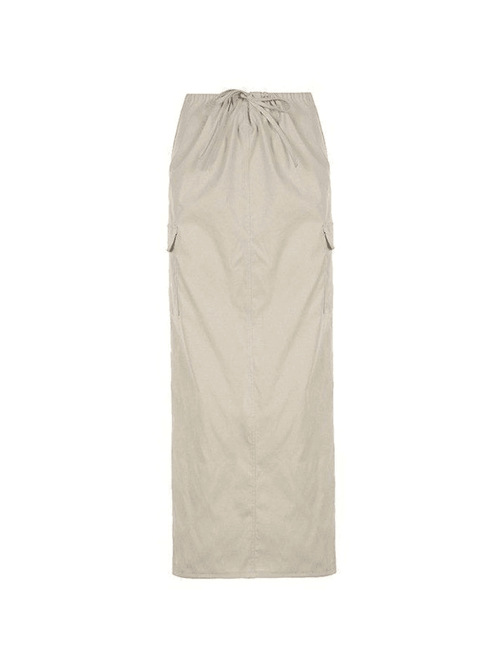 Vintage Pocket Long Cargo Skirt - AnotherChill