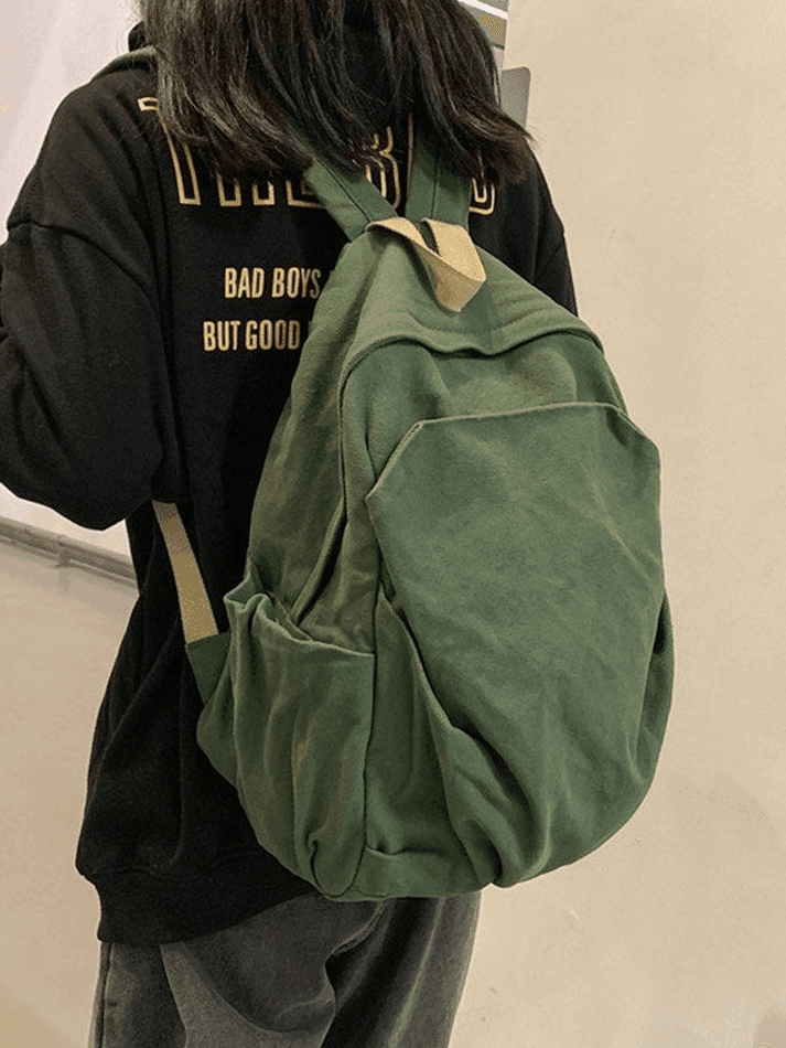 Vintage Wash College School Backpack - AnotherChill