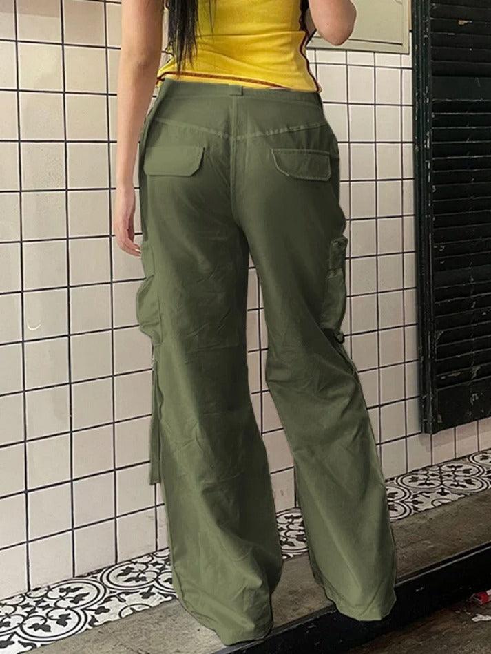 Low Rise Side Zip Up Cargo Pants - AnotherChill