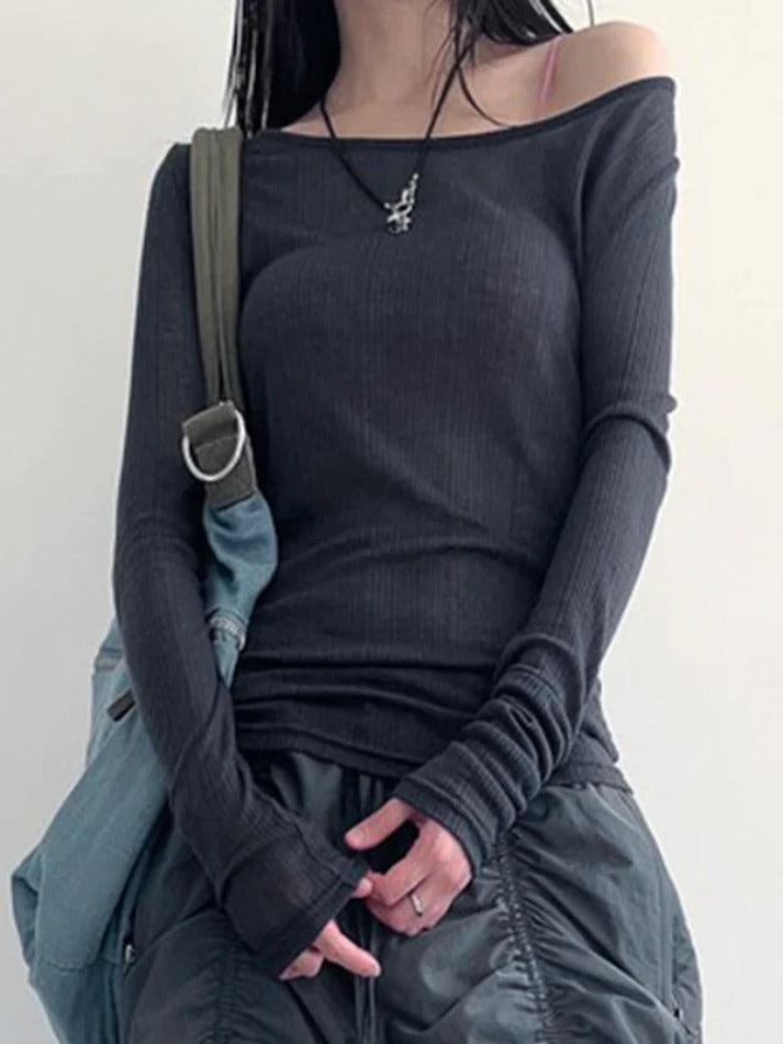 Solid Color Backless Long Sleeve Knit - AnotherChill