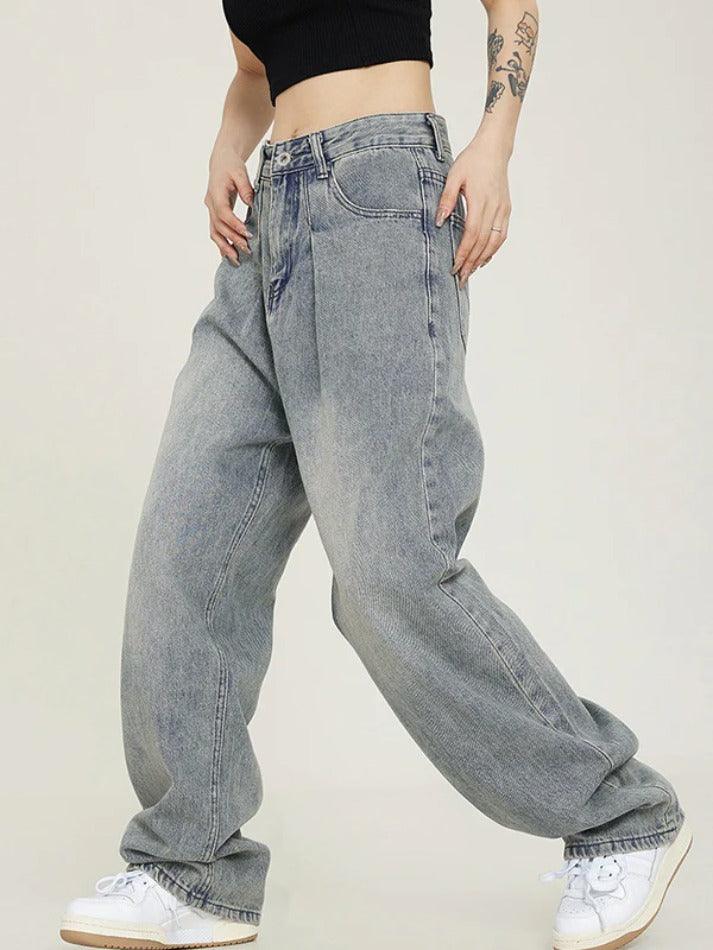 Vintage Light Wash Boyfriend Jeans - AnotherChill