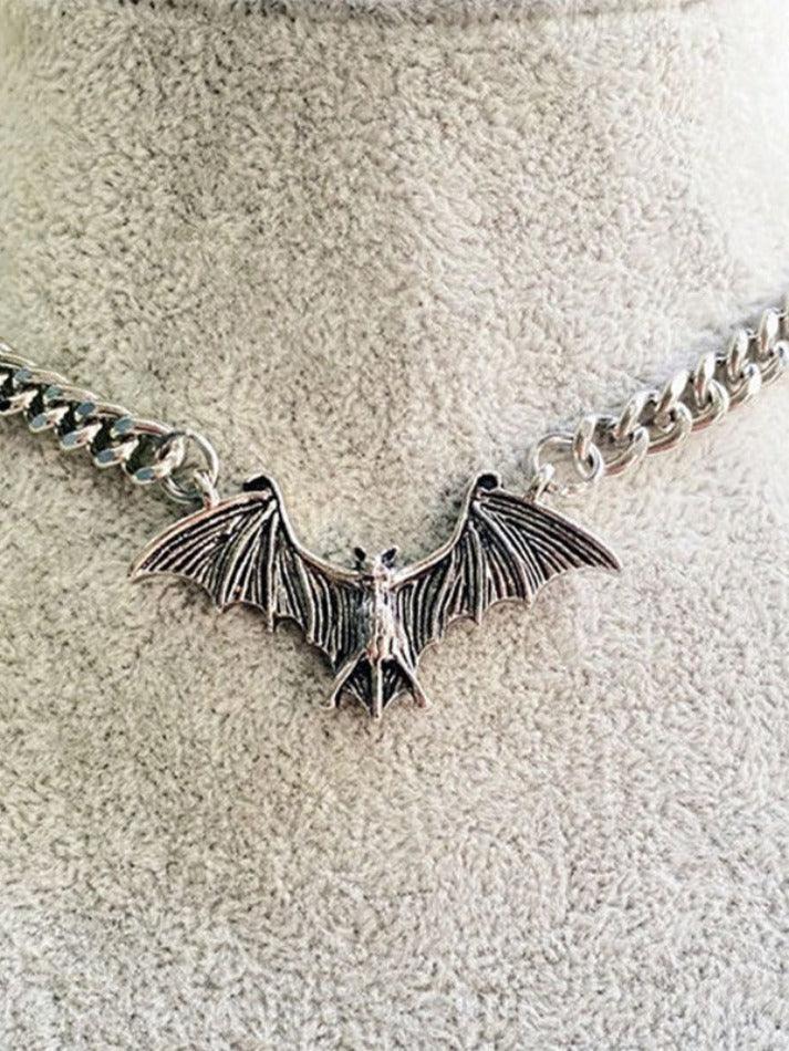 Bat Pendant Chunky Chain Necklace - AnotherChill