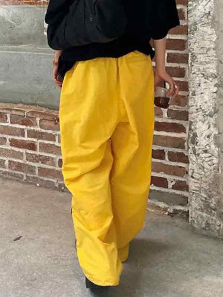 Contrast Color Stripe Wide Leg Pants - AnotherChill