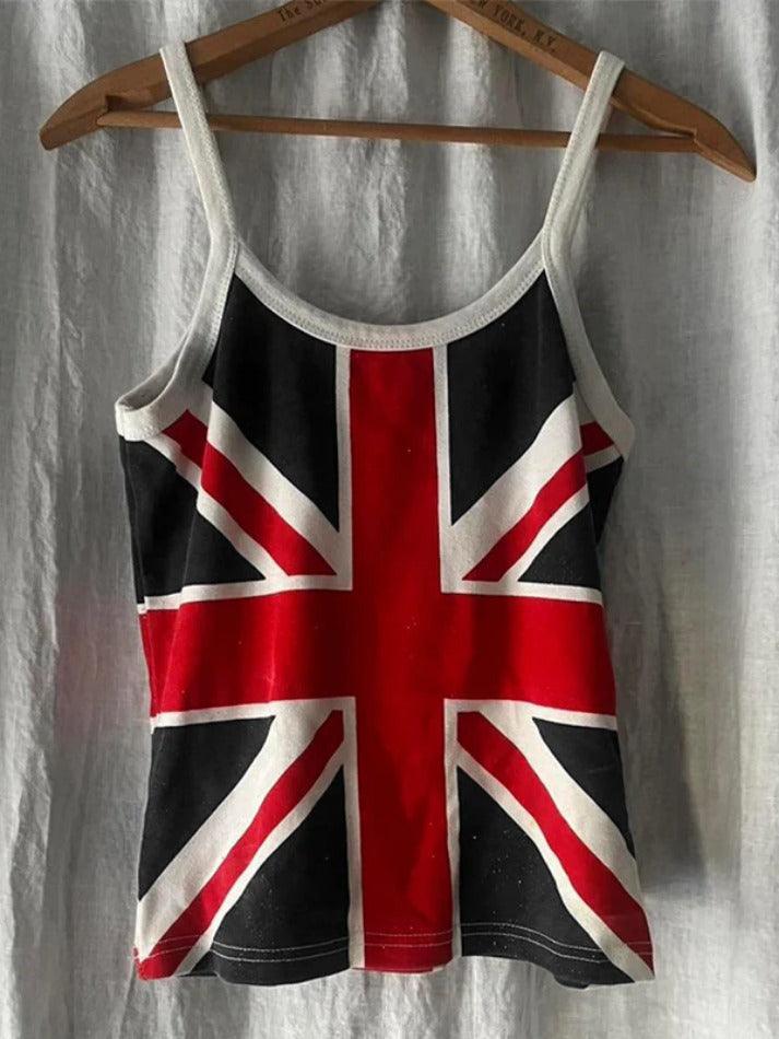 Vintage Flag Print Cami Top - AnotherChill